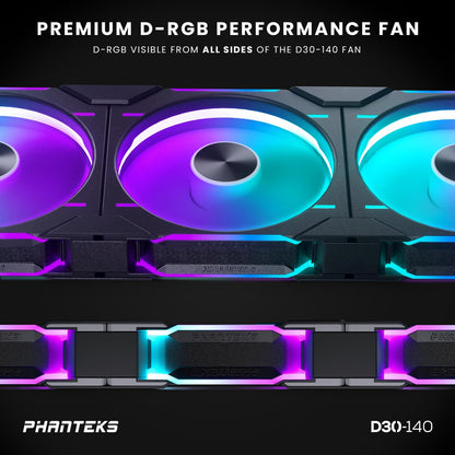 Phanteks PH-F140D30R_DRGB_PWM_BK01 CASE FAN PHANTEKS PH-F140D30R_DRGB_PWM_BK01 R