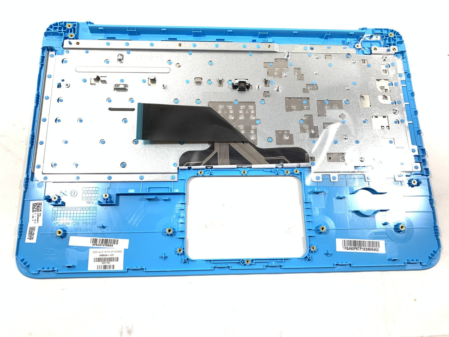 HP Stream 14-AX 14-CB Blue US Keyboard Palmrest Assembly 905569-001 X7S44UA