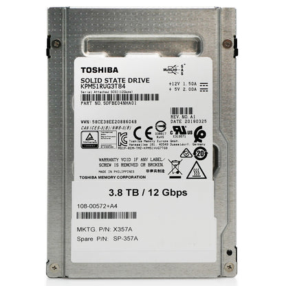 Toshiba/Kioxia PM5-R 3.84TB SAS 12Gb/s 2.5in Enterprise SSD KPM51RUG3T84 (NOT FOR HOME PC)