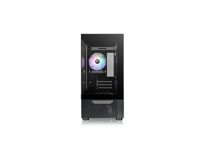 View 170 TG ARGB Black Micro-ATX Case; 3x120mm ARGB Fans included; Supports Up t