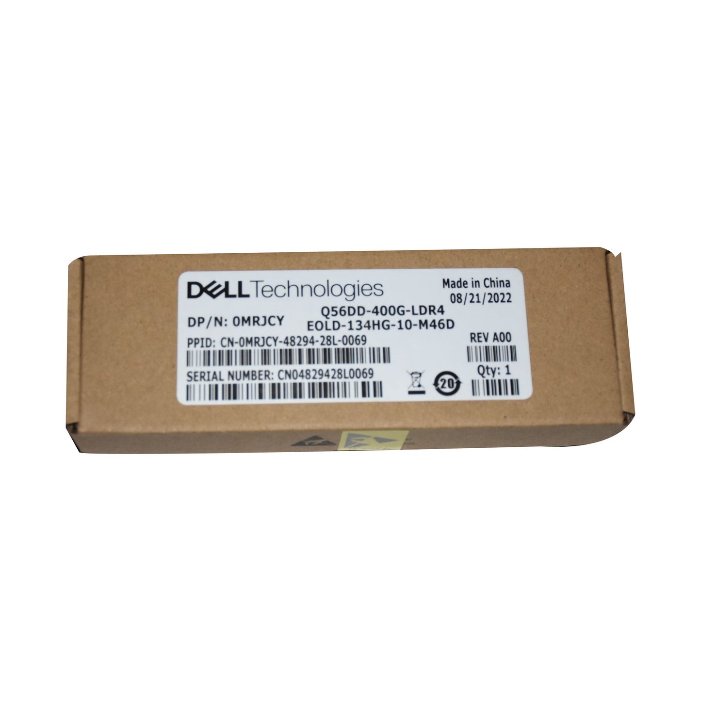 Dell Q56DD-400G-LDR4 400G QSFP-DD DR4 1310nm 10km MPO SMF Transceiver MRJCY