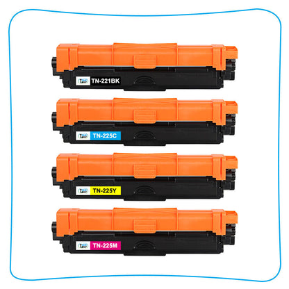 5PK TN221 TN225 Toner Cartridge for Brother MFC-9130CW MFC-9340CDW HL-3140CW