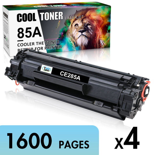 4 Pack CE285A Toner Cartridge For HP Laserjet 85A Black M1212nf M1217nfw P1102w