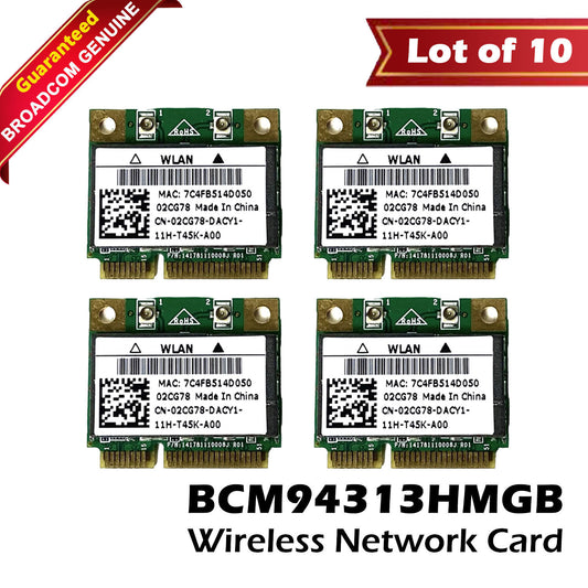 Lot x 10 Dell OEM Vostro 1450 DW1504 Wireless Mini PCI-Express WiFi Card 2CG78