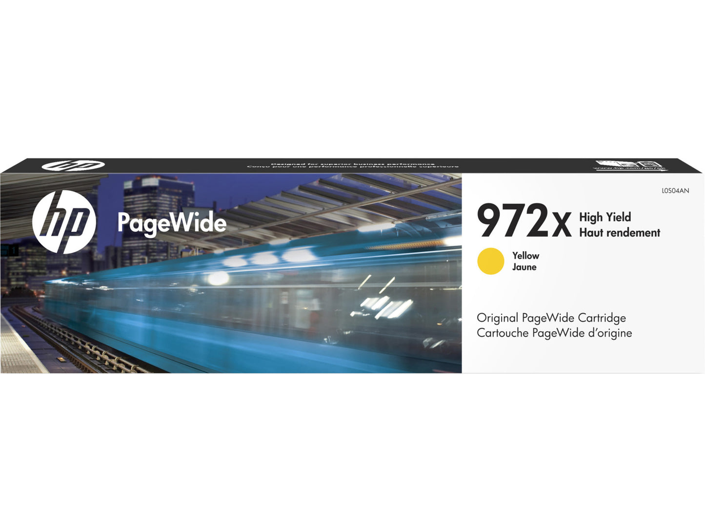 HP 972X High Yield Yellow Original PageWide Cartridge, ~7,000 pages, L0S04AN