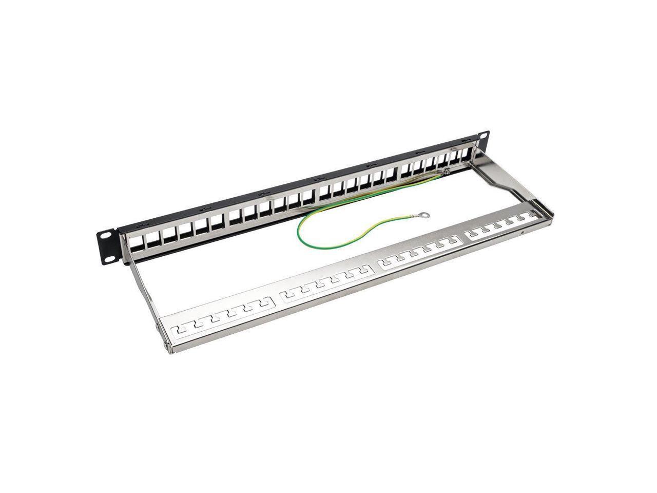TRIPP LITE N062-024-KJ-SH 1U Rack-Mount Shielded Blank Keystone/Multimedia Patch