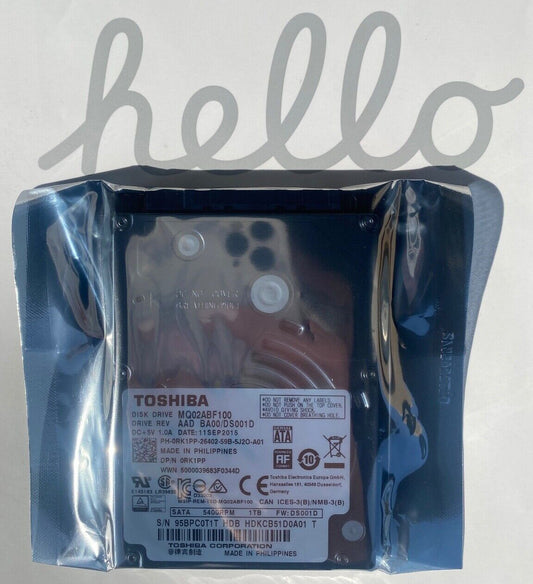 MQ02ABF100 TOSHIBA 1TB 5400RPM SATA 7MM 2.5" 128MB HDD