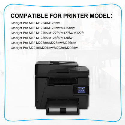 4PK 83A CF283A Toner Cartridge Compatible with HP LaserJet M127fn M127fw M125nw