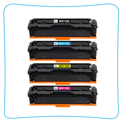 5 Pack 206X W2110X Toner Compatible With HP LaserJet MFP M283fdw M255dw No Chip
