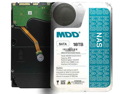 MDD 18TB 7200RPM 256MB Cache SATA 6Gbps 3.5" Internal NAS Hard Drive (RAID, NAS)