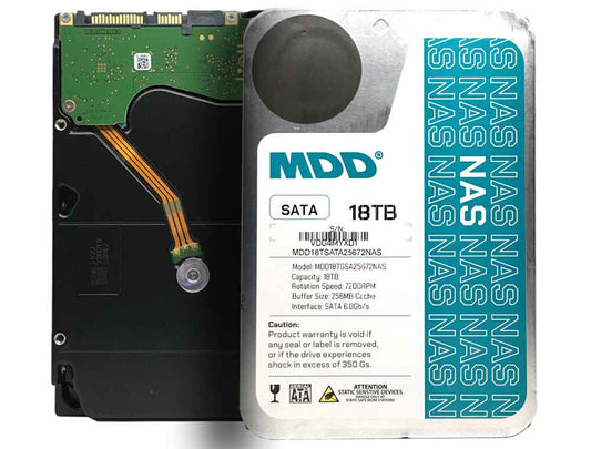 MDD 18TB 7200RPM 256MB Cache SATA 6Gbps 3.5" Internal NAS Hard Drive (RAID, NAS)