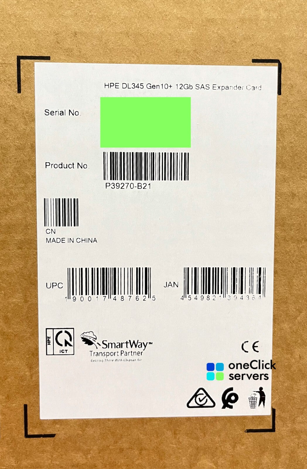 HPE ProLiant DL345 Gen10 Plus 24SFF 12Gb SAS/SATA Expander Card P39270-B21 (NOT FOR HOME PC)