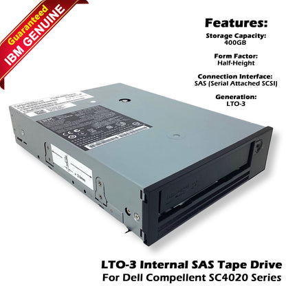 Dell 400GB/800GB Compressed LTO-3 SAS HH V2 Tape Drive 0HKP50 HKP50 46X5668 (NOT FOR HOME PC)