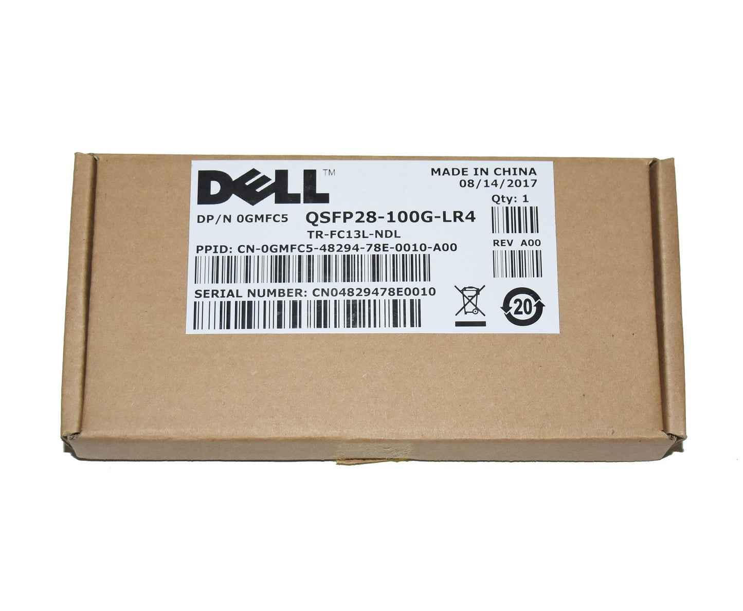 Lot 2 Dell 100G-LR4 QSFP28 SMF 1310nm 10Km LC Connector Transceiver Module GMFC5
