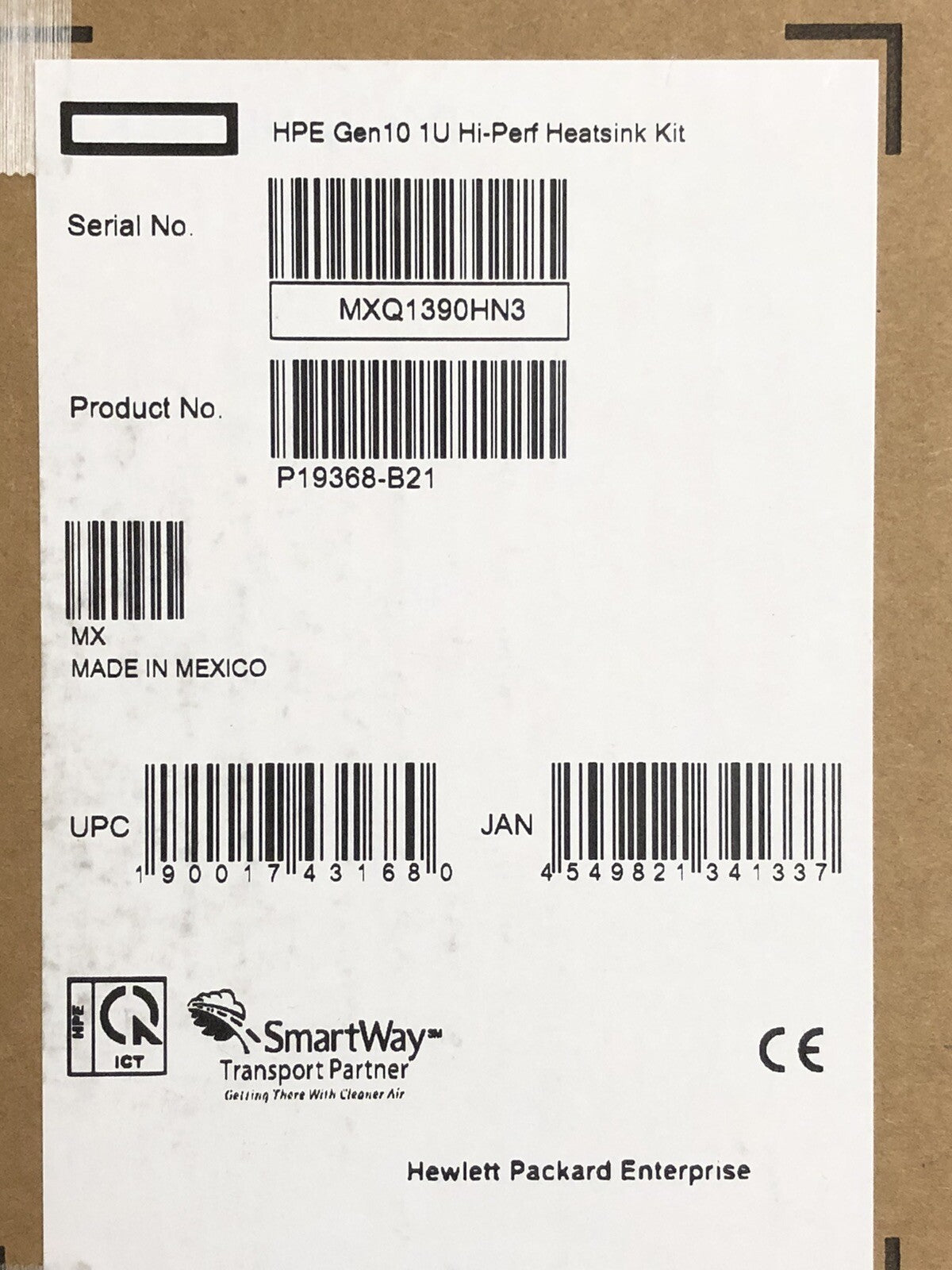 HPE DL325 DL365 DL385 Gen10/Plus & V2 High Performance Heatsink Kit 1U AMD EPYC