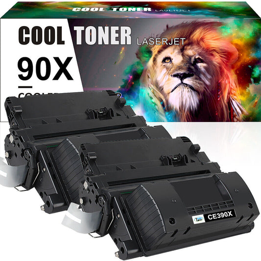 2PK CE390X Black Toner Compatible with HP 90X LaserJet Enterprise M4555 MFP