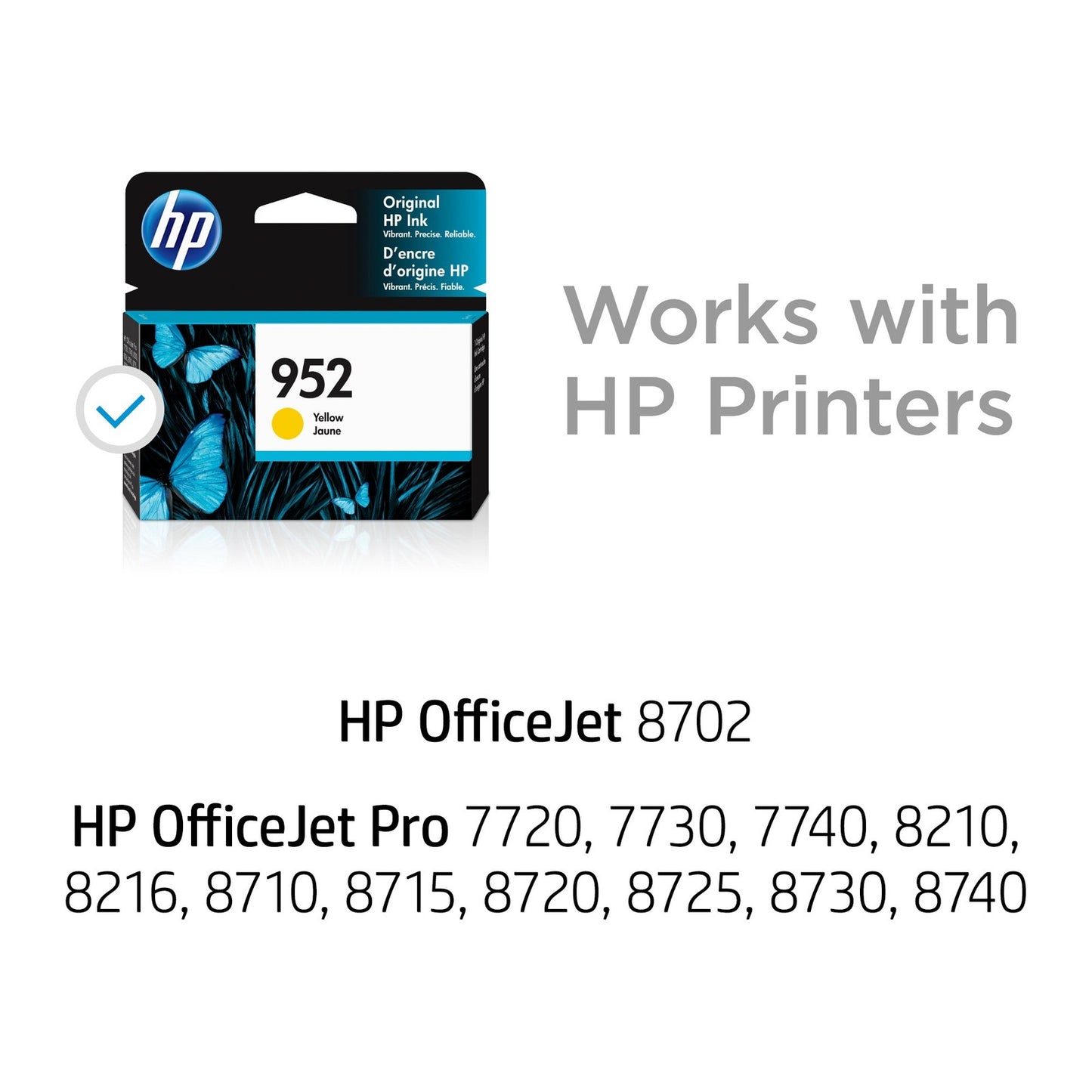 HP 952 Yellow Original Ink Cartridge, ~630 pages, L0S55AN#140