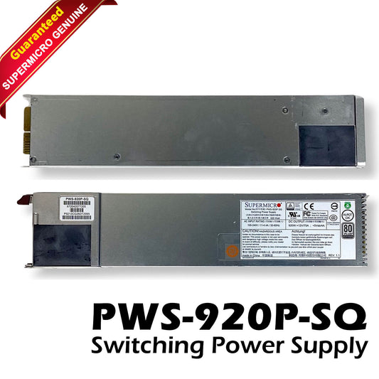SuperMicro PWS-920P-SQ 920W Redundant 1U 80+ Platinum Switching Power Supply