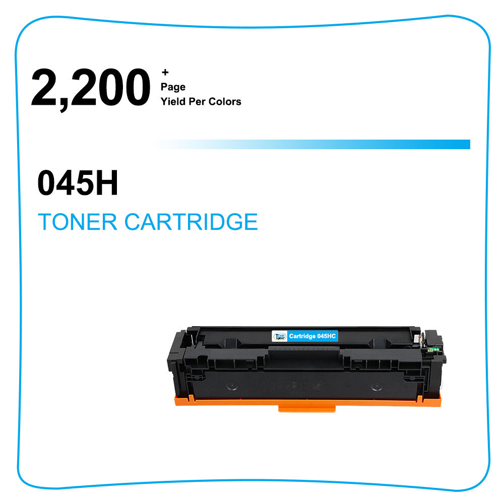 2PK Cyan Toner Compatible for Canon 045H imageCLASS MF632CDW MF634CDW LBP612CDW