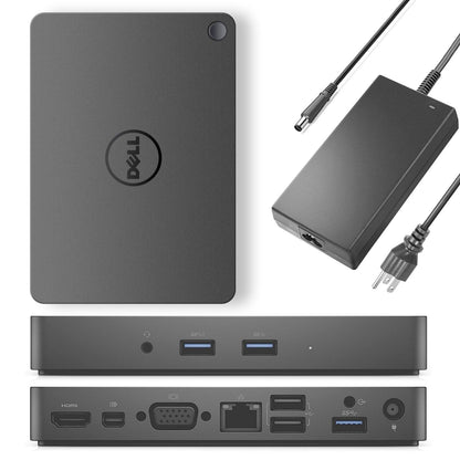 Dell WD15 Docking Station K17A Thunderbolt USB-C 4K Dock W/ 130W Adapter 3R1D3