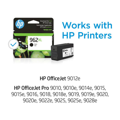 HP 962XL High Yield Black Original Ink Cartridge, ~2,000 pages, 3JA03AN#140