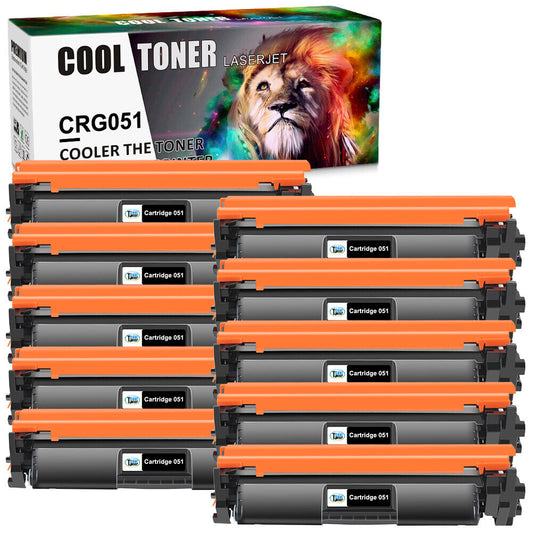 10 Pack 051 Toner for Canon CRG-051 ImageCLASS MF264dw MF269dw LBP162dw MF267dw
