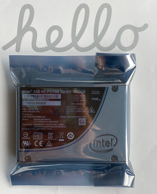 SSDPE2ME800G4 SSDPE2MD800G401 INTEL DC P3700 SERIES 800GB 2.5'' NVME/PCIE SSD
