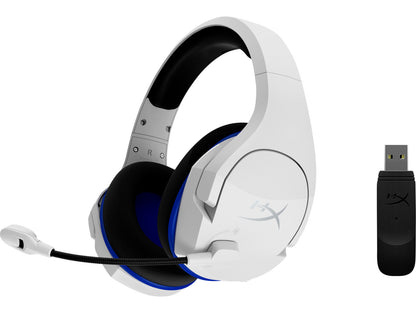 HyperX Cloud Stinger Core - Wireless Gaming Headset (White-Blue) - PS5-PS4