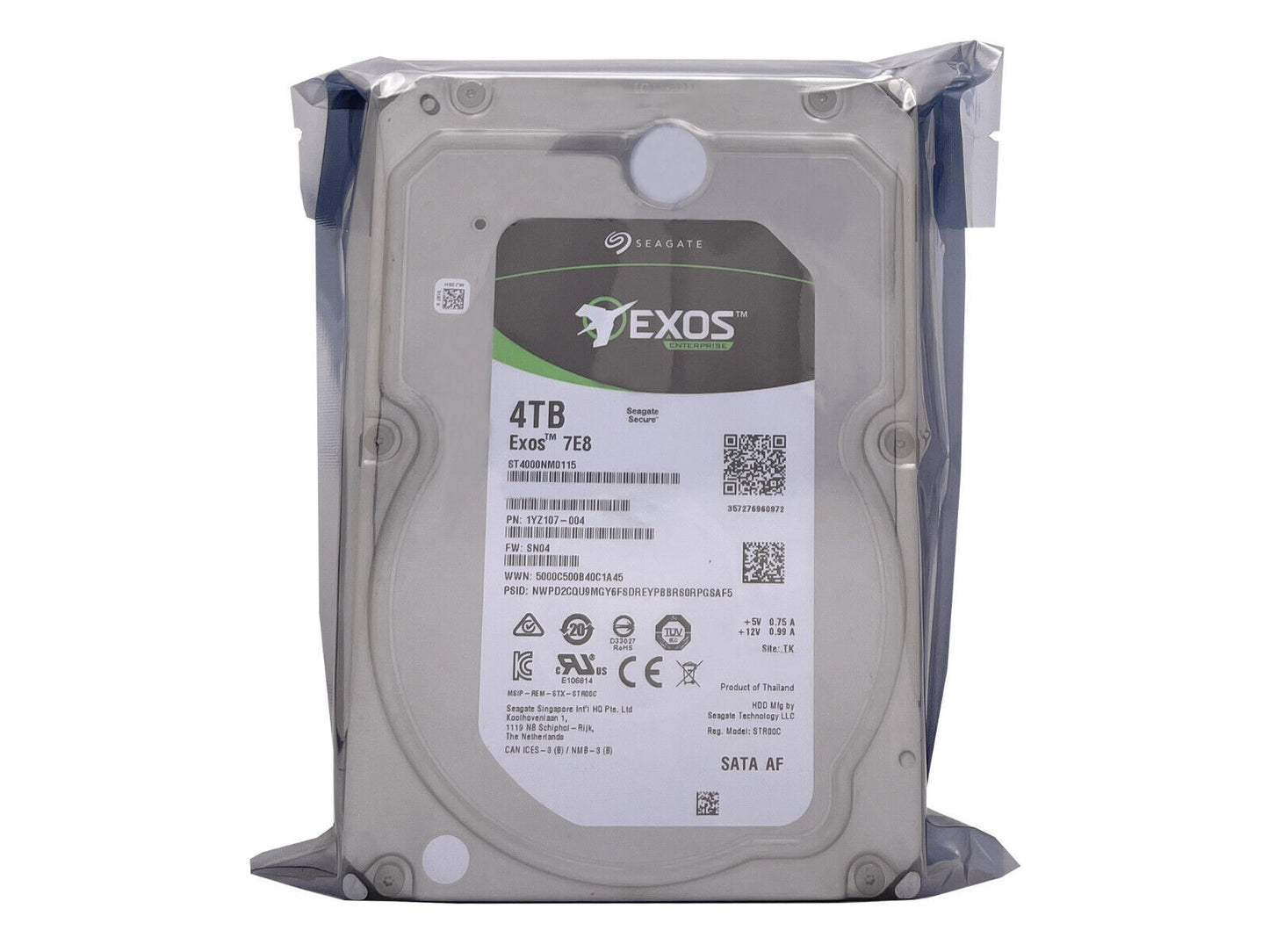 Seagate Exos 7E8 4TB 7200RPM SATA 6Gb/s 3.5" Enterprise Hard Drive ST4000NM0115