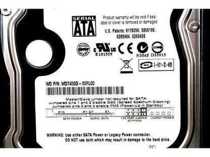 Lot of 3 Western Digital w/Raptor 74GB10000RPM WD740GD-00FLC0 T953J