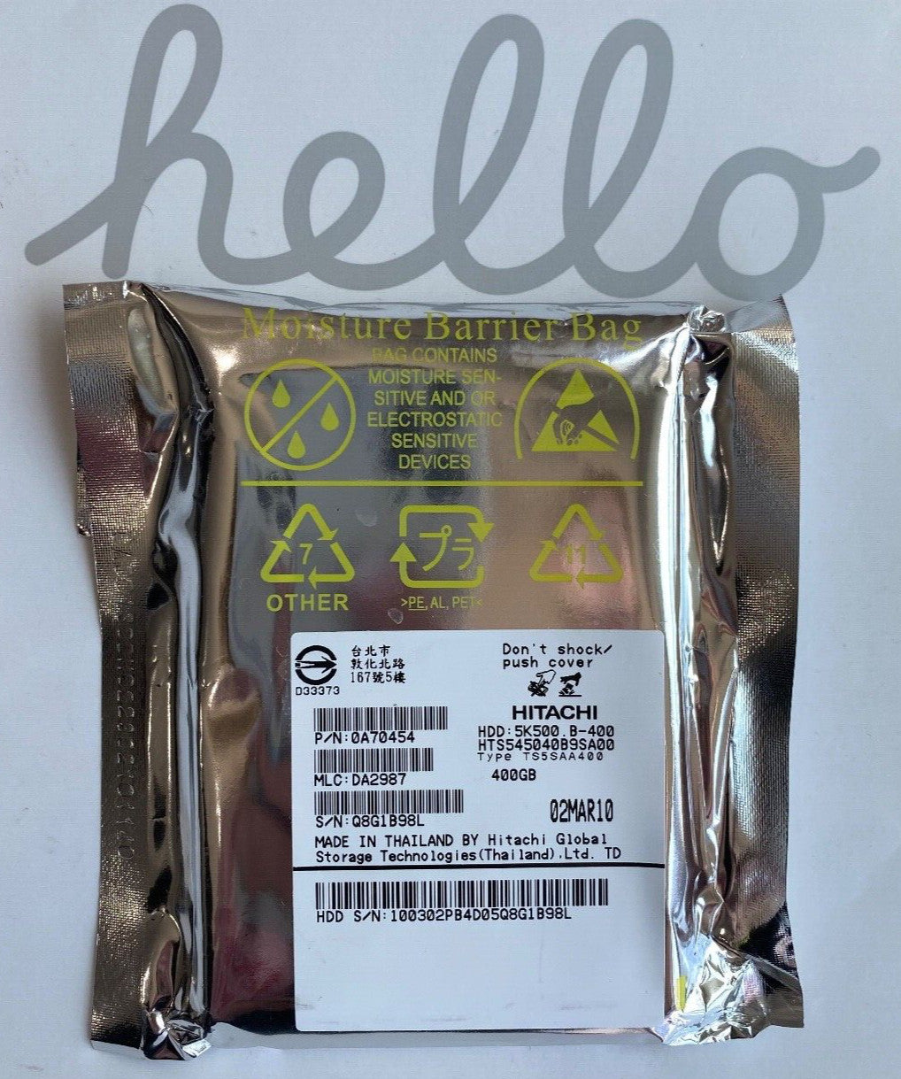 FACTORY SEALED!!! HITACHI HTS545040B9SA00 0A70454 400GB 5K500 B-400 SATA HDD