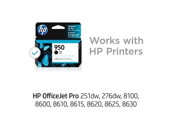 HP 950 Black Original Ink Cartridge, ~1,000 pages, CN049AN#140