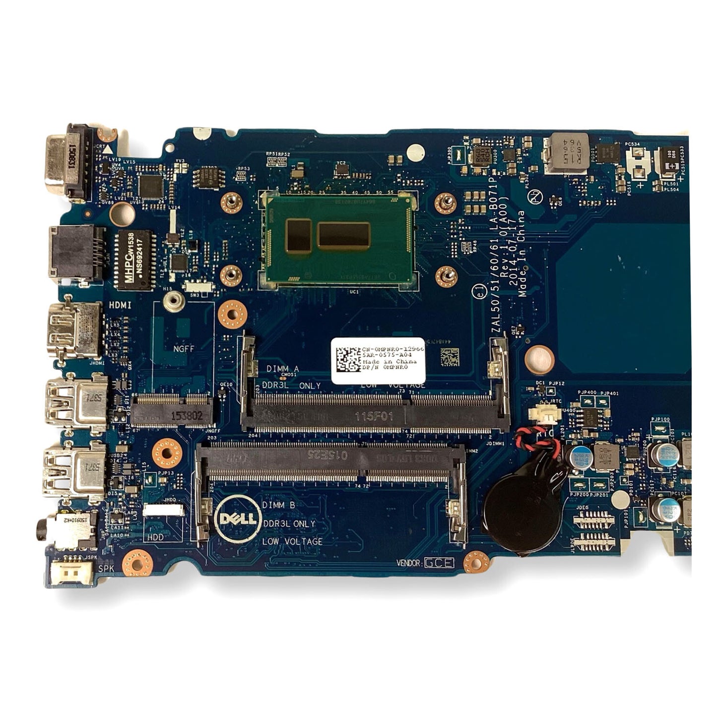 Dell Latitude 3450 3550 Motherboard 2.2GHz Intel Core i5-5200U MPNR0 LA-B071P