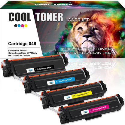 4x 046 Toner Cartridge for Canon imageCLASS MF731cdw MF733cdw MF735cdw LBP654Cdw