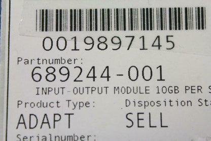 OEM HP Input-Output Module With / Board Assembly10GB Per Sec Transfer 689244-001