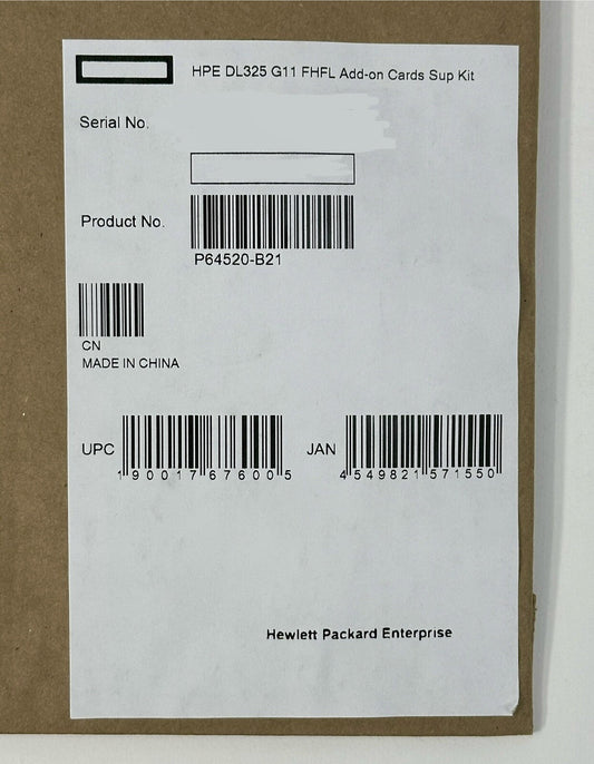 HPE ProLiant DL325 Gen11 FHFL Add-on Cards Support Kit P64520-B21