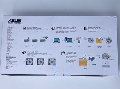 ASUS EXTERNAL 16X BLU-RAY WRITER Drive USB 3.0 BW-1601X-U