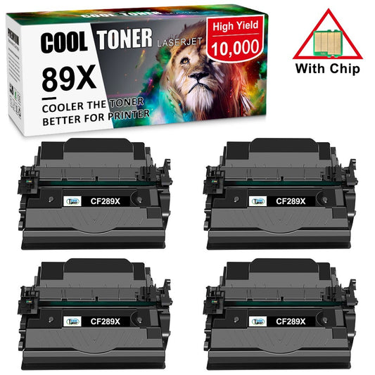 [With Chip]4PK Toner CF289X 89X Compatible With HP MFP M528dn M528f M507x M507n