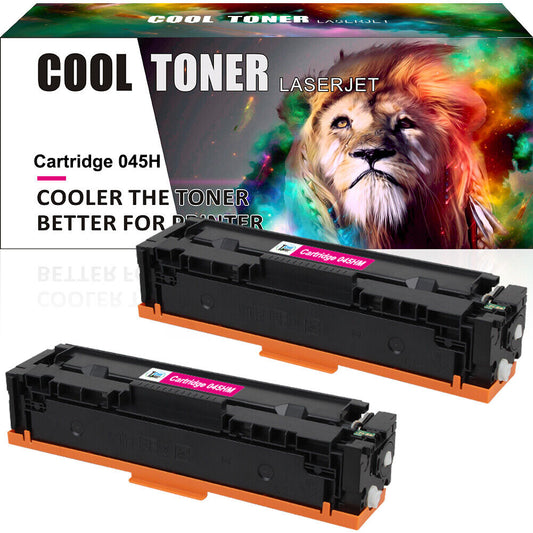 2PK Toner Compatible Wtih Canon 045H 045 Magenta MF634Cdw LBP612Cdw MF632Cdw