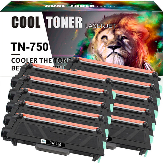 10PK TN750 TN-750 HY BLACK Print Toner Cartridge for Brother DCP-8110DN 8150DN