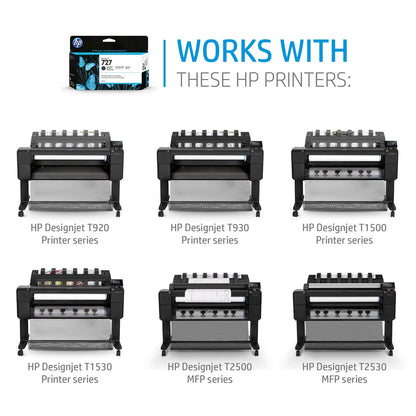 HP 727 300-ml Gray DesignJet Ink Cartridge, F9J80A