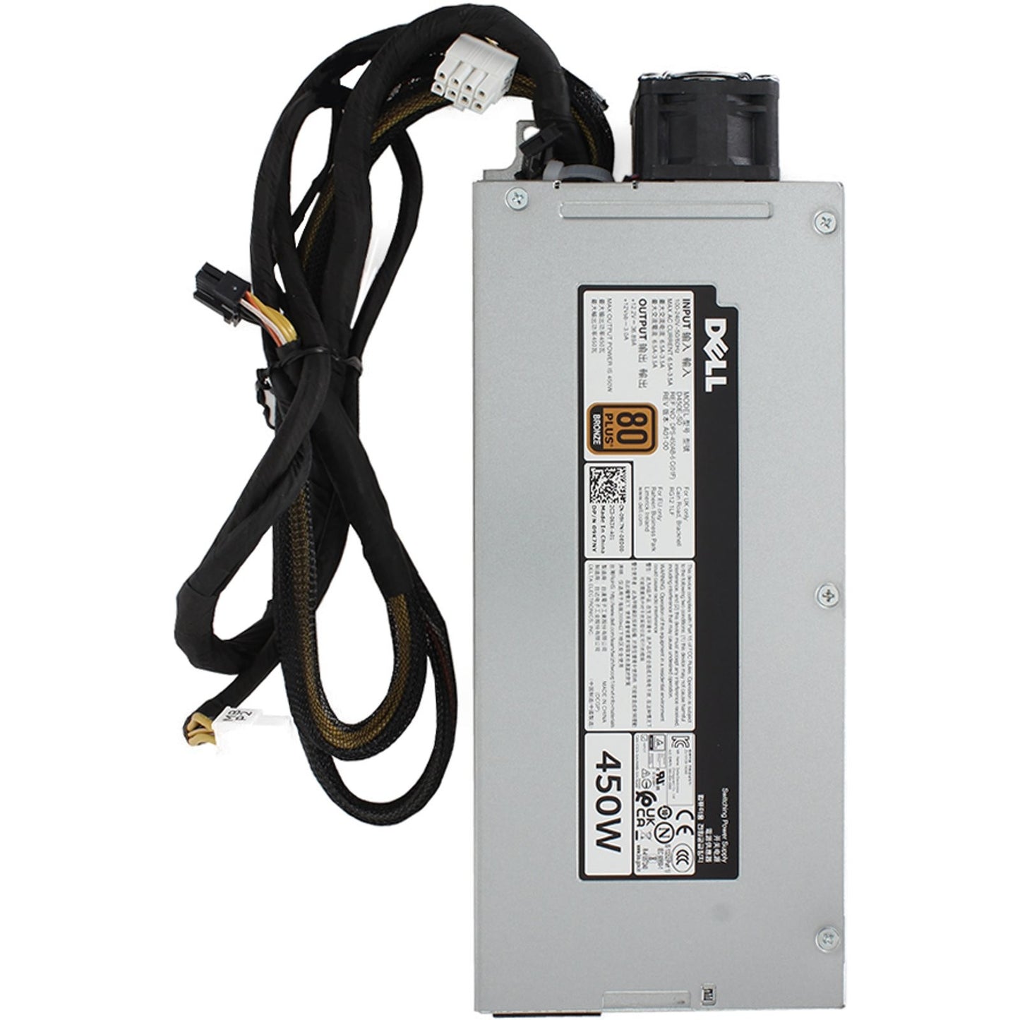 Dell R250/T350 450W 80+ Bronze 106mm Cabled PSU (9K7NY)