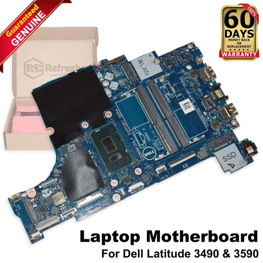 Dell Latitude 3490 3590 Motherboard i5-8250U 1.6GHz Quad-Core CPU LA-F116P 8M4FC
