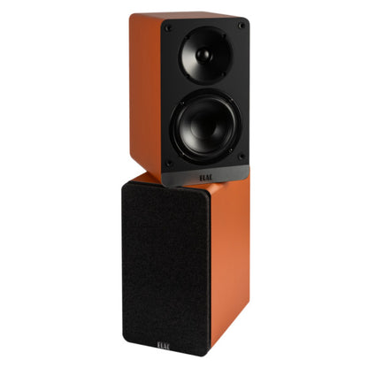 ELAC Debut ConneX DCB41-OR Powered Bookshelf Speakers with Bluetooth (Orange)