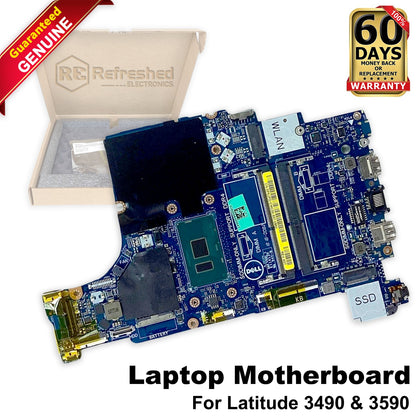 Dell Latitude 3490 3590 Laptop Motherboard Core i3-7130 2.7GHz LA-F115P P6JPD