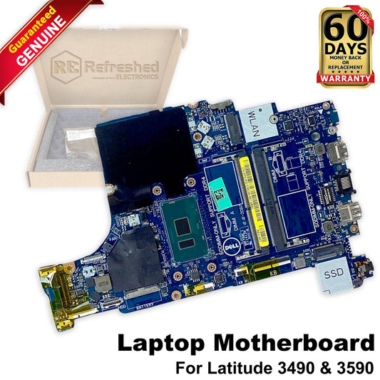 Dell Latitude 3490 3590 Laptop Motherboard Core i3-7130 2.7GHz LA-F115P P6JPD