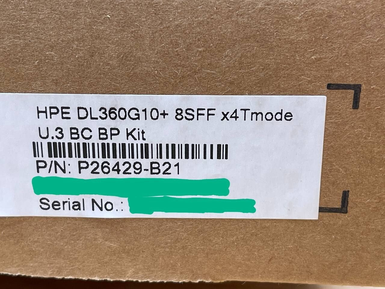 HPE ProLiant DL360 DL365 Gen10+Plus 8SFF x4 Tri-Mode 24G U.3 BC Backplane Kit