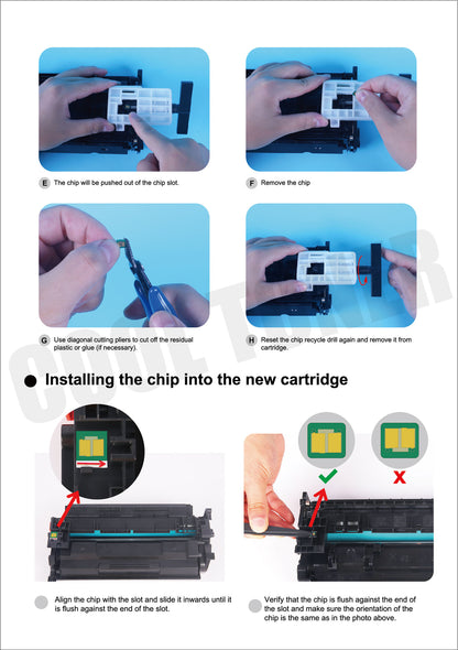 15x No Chip CF258A 58A Toner Compatible with HP LaserJet Pro M404dn M428 M428fdw
