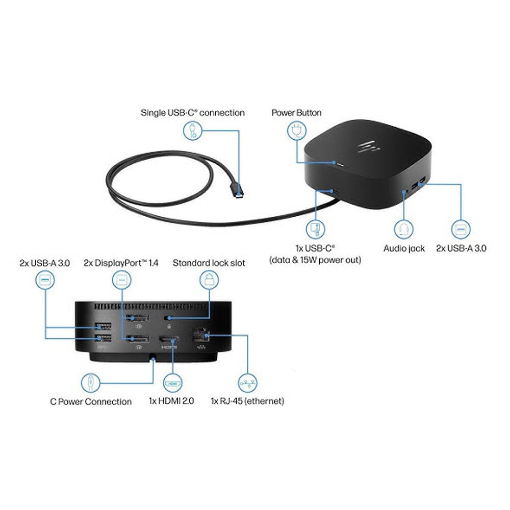 HP Elite ZBook ProBook HSN-IX02 USB Universal Docking Station G2 5TW10AA#ABA