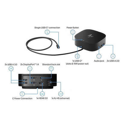 HP Elite ZBook ProBook HSN-IX02 USB Universal Docking Station G2 5TW10AA#ABA